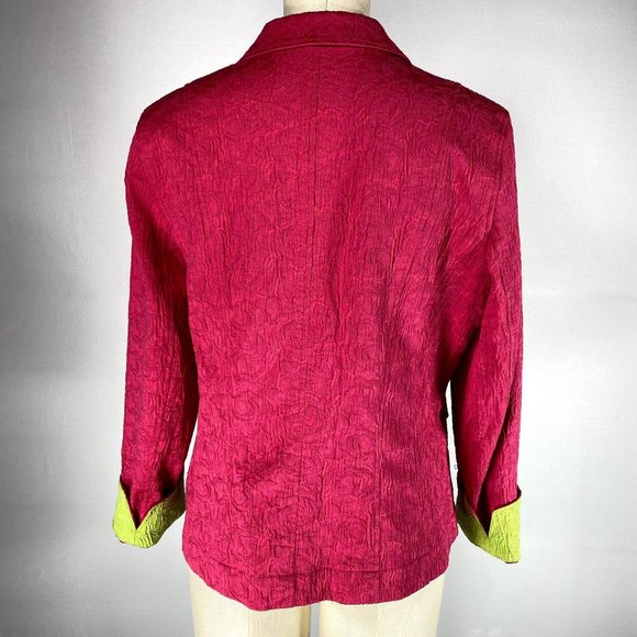 Coldwater Creek Pink Button Front Blazer Sz 12 - Picture 2 of 10